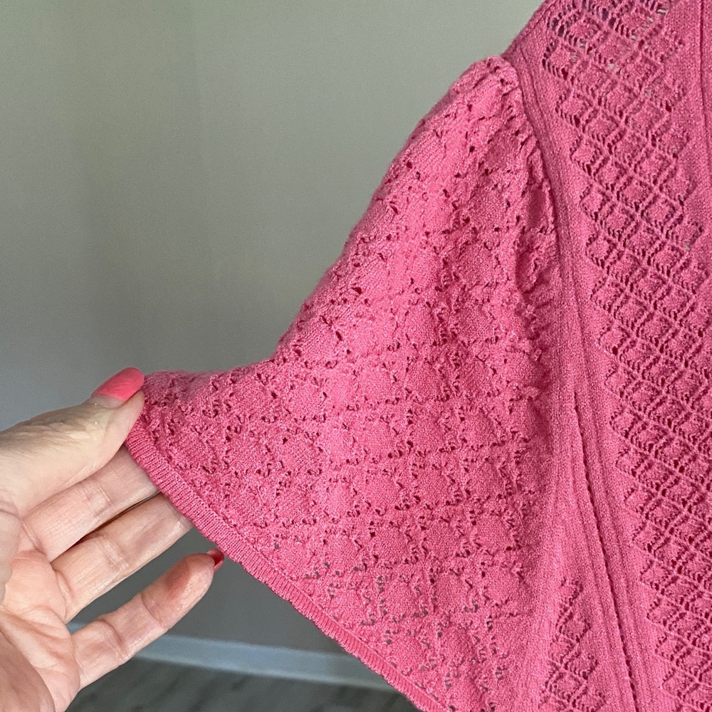 Torrid Pink Ribbed Blouse - Picture 4 of 6